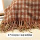 Winter's new thousand-bird checkered ins faux cashmere scarf for women, Korean version versatile student shawl, dual-purpose warm scarf for men