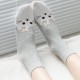 Cross-border autumn and winter collection of cat ladies' cotton mid-calf socks with cute cat faces, Instagram trendy cartoon socks, and animal cotton socks