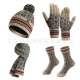 Amazon Winter New European And American Knitted Scarf Warm Wool Christmas Hat Scarf Gloves Socks Kit