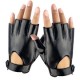 Cross-border half-finger leather gloves for men and women, half-piece functional lolita dancing gothic cyber exposed finger spring and autumn short style