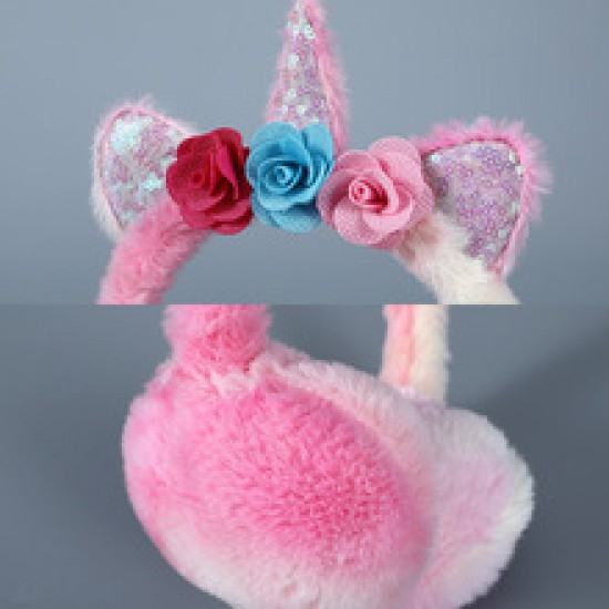 Winter unicorn ear cups, warm ear tips, sequined ear bags, cute ear-protecting, warm and cold-proof plush ear tips, cross-border Winter unicorn ear cups, warm ear tips, sequined ear bags, cute ear-protecting, warm and cold-proof plush ear tips, cross-border