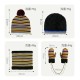 Brand Authorized Factory Europe And The United States Autumn And Winter Children's Hat Scarf Gloves Three-piece Stripe Warm Wool Suit