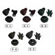 European And American Ladies Winter Wool Ab Yarn Knitting Plus Fluff Ball Double Hat Scarf Gloves Three-piece In Stock