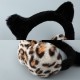 Wholesale of 2023 new warm and anti-freezing leopard print rabbit fur ear cups, foldable outdoor travel windproof hair bands and ear bags