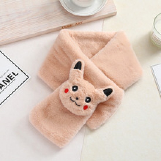 Cartoon scarf, warm scarf for adults and children, thick and warm for kids, plush scarf for girls and boys