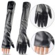 50CM touch screen leather super-long gloves, extended dancing leather jacket elbow guard, black sexy nightclub lady fur gloves 50CM touch screen leather super-long gloves, extended dancing leather jacket elbow guard, black sexy nightclub lady fur gloves