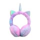The 2021 winter new plush colorful unicorn ear cups with fleece windproof ear protection and foldable ear bags