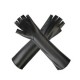 Extended leather gloves for women, half-finger thin, fleece, windproof, warm and stylish outdoor fur gloves
