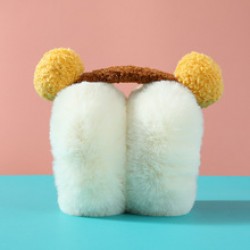 Winter foldable cute hamburger ear cups Autumn Korean version portable for both men and women to keep warm and protect against the cold and freezing with plush ears