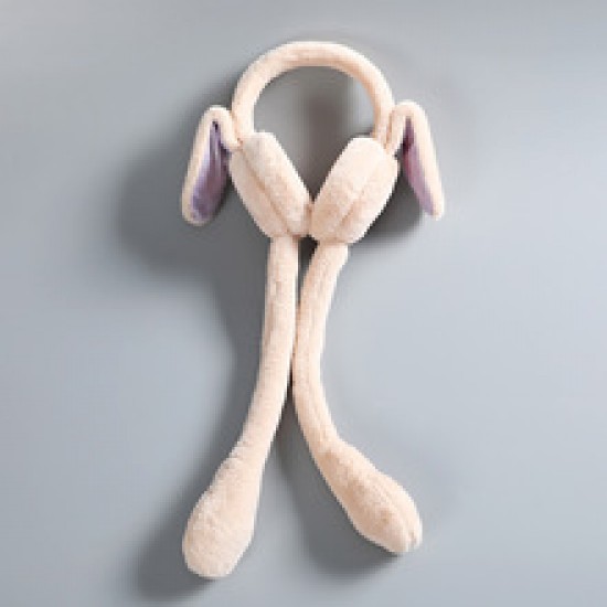 The rabbit hat of the same style as Douyin, a moving rabbit ear hat, is a popular and cute children's ear muffs, ear warmers and ear bags