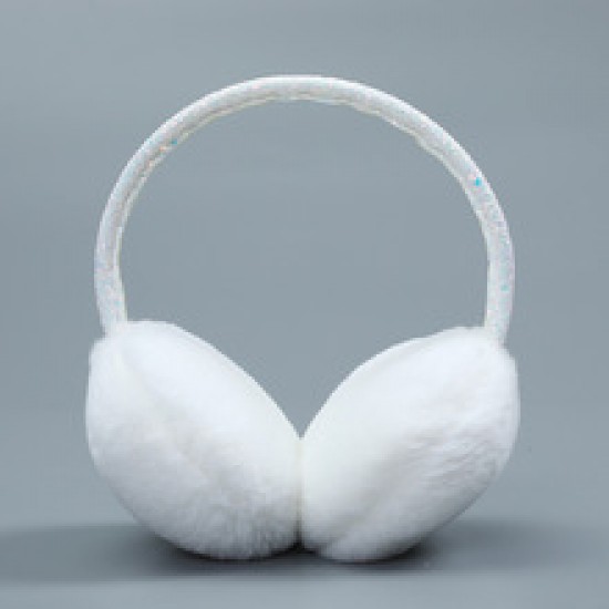 Foldable ear cups for both men and women to keep warm, windproof and frost-proof in winter. The whole detachable memory hair band and simple plush ear bags