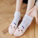 Cross-border thin women's Korean version cotton mesh short socks, cat face shallow mouth low top cute ins trendy sports boat socks