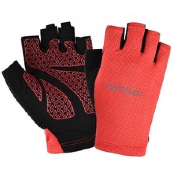 Sun-protective mesh ice thread half-finger gloves for outdoor cycling, breathable silicone barbell bicycle sun-protective gloves for both men and women in summer Sun-protective mesh ice thread half-finger gloves for outdoor cycling, breathable silicone barbell bicycle sun-protective gloves for both men and women in summer