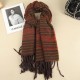 Scarf Women's Winter Korean Version Of High-end All-match Stripes Warm Padded Cashmere Shawl Dual-purpose Student Scarf Tide Scarf Women's Winter Korean Version Of High-end All-match Stripes Warm Padded Cashmere Shawl Dual-purpose Student Scarf Tide