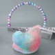 Autumn and winter colorful rendered ear cups, personalized and trendy, heart-shaped ear protection, flexed and thickened, comfortable plush ear tips wholesale
