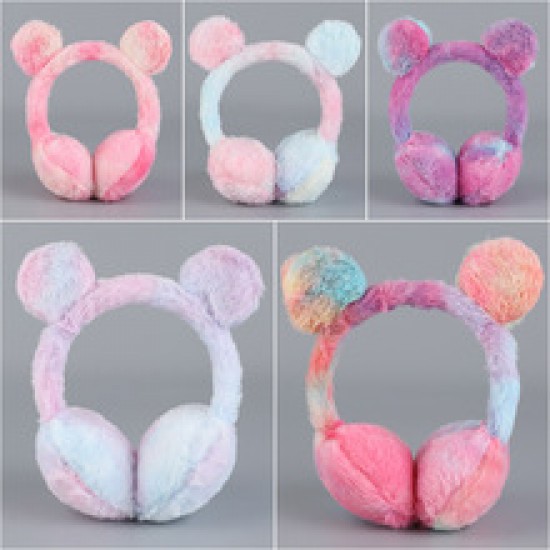 The new 2024 sequined cat ear-shaped ear cups are cute and warm in winter. They are foldable and have a contrasting color plush girl ear cover