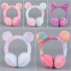 The new 2024 sequined cat ear-shaped ear cups are cute and warm in winter. They are foldable and have a contrasting color plush girl ear cover