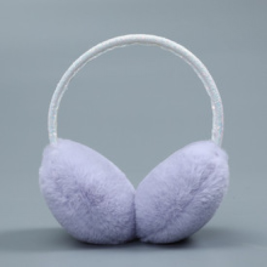 Foldable ear cups for both men and women to keep warm, windproof and frost-proof in winter. The whole detachable memory hair band and simple plush ear bags