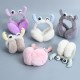 Foldable and stretchable ear tips for warmth, cute for female students. Fluffy ear cups for winter, ear caps for men, and ear protection for women, keeping the ears warm