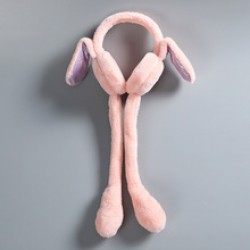 The rabbit hat of the same style as Douyin, a moving rabbit ear hat, is a popular and cute children's ear muffs, ear warmers and ear bags