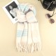 New high-end checkered scarf for women in the autumn and winter of 2024, a versatile shawl for Korean students, and a color-matched warm scarf