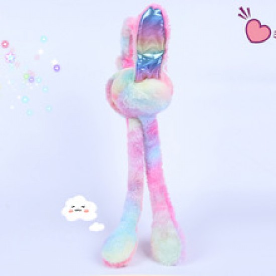 The same as Douyin's popular new parent-child shiny hair band, hat and hair accessory with rabbit ears that can be squeezed into airbags