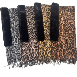 New leopard print scarf, classic fringed shawl for women, versatile for autumn and winter, warm scarf manufacturer wholesale