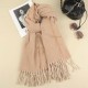 Korean-style overcoat, scarf, winter versatile, internet-famous bestseller, thickened knitted student versatile shawl, warm couple's scarf