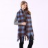 The same checked scarf as Yu Shuxin, the little red book style scarf, a versatile winter thick and warm tassel couple shawl