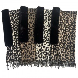 New leopard print scarf, classic fringed shawl for women, versatile for autumn and winter, warm scarf manufacturer wholesale