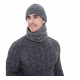 Cross-border Winter Amazon European And American Wool Scarf Thickened Warm Knitted Hat Scarf Gloves Three-piece Set