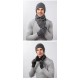 Cross-border Winter Amazon European And American Wool Scarf Thickened Warm Knitted Hat Scarf Gloves Three-piece Set