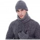 Cross-border Winter Amazon European And American Wool Scarf Thickened Warm Knitted Hat Scarf Gloves Three-piece Set